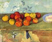 Paul Cezanne Stilleben mit apfeln und Geback painting
